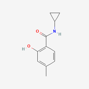 molecular formula C11H13NO2 B7473530 N-cyclopropyl-2-hydroxy-4-methylbenzamide 
