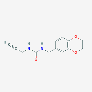 molecular formula C13H14N2O3 B7473540 1-(2,3-Dihydro-1,4-benzodioxin-6-ylmethyl)-3-prop-2-ynylurea 