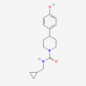 molecular formula C16H22N2O2 B7473554 N-(cyclopropylmethyl)-4-(4-hydroxyphenyl)piperidine-1-carboxamide 