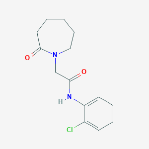 molecular formula C14H17ClN2O2 B7473561 N-(2-chlorophenyl)-2-(2-oxoazepan-1-yl)acetamide 