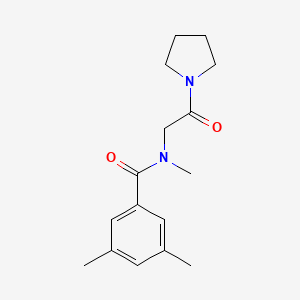 molecular formula C16H22N2O2 B7473578 N,3,5-trimethyl-N-(2-oxo-2-pyrrolidin-1-ylethyl)benzamide 