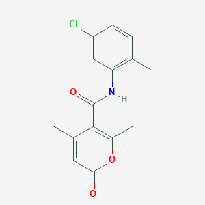 molecular formula C15H14ClNO3 B7473590 N-(5-chloro-2-methylphenyl)-2,4-dimethyl-6-oxopyran-3-carboxamide 