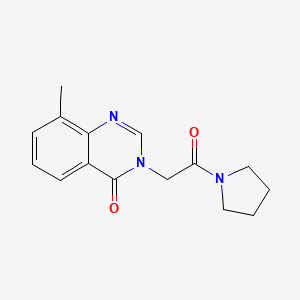 molecular formula C15H17N3O2 B7473599 8-Methyl-3-(2-oxo-2-pyrrolidin-1-ylethyl)quinazolin-4-one 