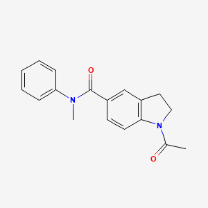 molecular formula C18H18N2O2 B7473632 1-acetyl-N-methyl-N-phenyl-2,3-dihydroindole-5-carboxamide 