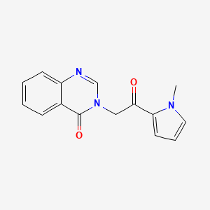 molecular formula C15H13N3O2 B7473653 3-[2-(1-Methylpyrrol-2-yl)-2-oxoethyl]quinazolin-4-one 