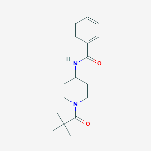 molecular formula C17H24N2O2 B7473655 N-[1-(2,2-dimethylpropanoyl)piperidin-4-yl]benzamide 