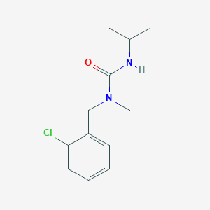 molecular formula C12H17ClN2O B7473680 1-[(2-Chlorophenyl)methyl]-1-methyl-3-propan-2-ylurea 