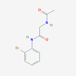 molecular formula C10H11BrN2O2 B7473683 N-(2-bromophenyl)-2-acetamidoacetamide 