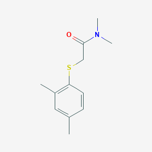 molecular formula C12H17NOS B7473705 2-(2,4-dimethylphenyl)sulfanyl-N,N-dimethylacetamide 