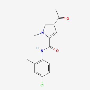molecular formula C15H15ClN2O2 B7473710 4-acetyl-N-(4-chloro-2-methylphenyl)-1-methylpyrrole-2-carboxamide 
