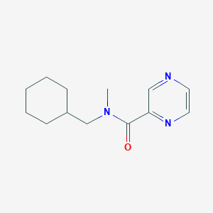 molecular formula C13H19N3O B7473717 N-(cyclohexylmethyl)-N-methylpyrazine-2-carboxamide 