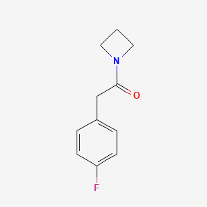 molecular formula C11H12FNO B7473722 1-(Azetidin-1-yl)-2-(4-fluorophenyl)ethanone 