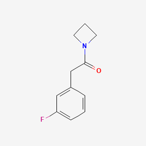 molecular formula C11H12FNO B7473748 1-(Azetidin-1-yl)-2-(3-fluorophenyl)ethanone 