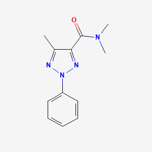 molecular formula C12H14N4O B7473752 N,N,5-trimethyl-2-phenyltriazole-4-carboxamide 