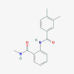 molecular formula C17H18N2O2 B7473762 3,4-dimethyl-N-[2-(methylcarbamoyl)phenyl]benzamide 