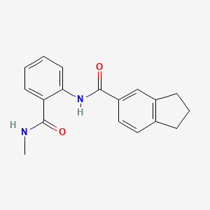 molecular formula C18H18N2O2 B7473765 N-[2-(methylcarbamoyl)phenyl]-2,3-dihydro-1H-indene-5-carboxamide 