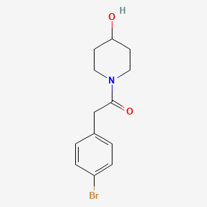molecular formula C13H16BrNO2 B7473782 2-(4-Bromophenyl)-1-(4-hydroxypiperidin-1-yl)ethanone 