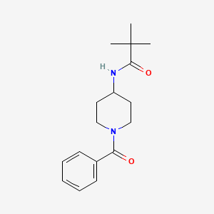 molecular formula C17H24N2O2 B7473783 N-(1-benzoylpiperidin-4-yl)-2,2-dimethylpropanamide 