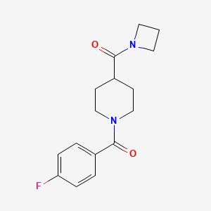 molecular formula C16H19FN2O2 B7473807 Azetidin-1-yl-[1-(4-fluorobenzoyl)piperidin-4-yl]methanone 