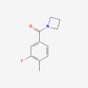 molecular formula C11H12FNO B7473814 Azetidin-1-yl-(3-fluoro-4-methylphenyl)methanone 