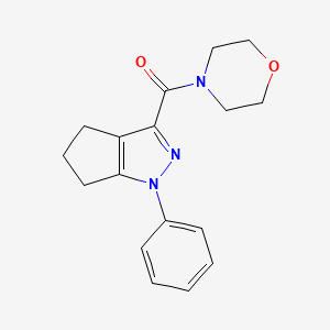 molecular formula C17H19N3O2 B7473824 morpholin-4-yl-(1-phenyl-5,6-dihydro-4H-cyclopenta[c]pyrazol-3-yl)methanone 