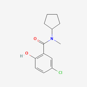 molecular formula C13H16ClNO2 B7473829 5-chloro-N-cyclopentyl-2-hydroxy-N-methylbenzamide 