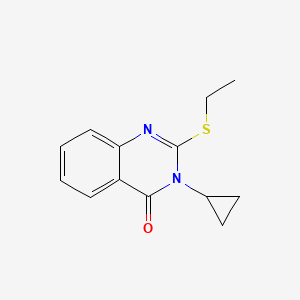 molecular formula C13H14N2OS B7473837 3-Cyclopropyl-2-ethylsulfanylquinazolin-4-one 