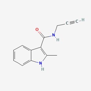 molecular formula C13H12N2O B7473842 2-methyl-N-prop-2-ynyl-1H-indole-3-carboxamide 