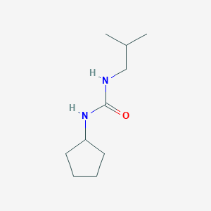 molecular formula C10H20N2O B7473843 1-Cyclopentyl-3-(2-methylpropyl)urea 