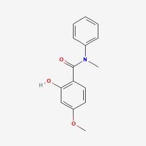 molecular formula C15H15NO3 B7473849 N-Methyl-N-phenyl-2-hydroxy-4-methoxybenzamide 