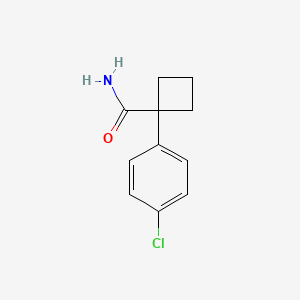 molecular formula C11H12ClNO B7473858 1-(4-氯苯基)环丁烷-1-甲酰胺 