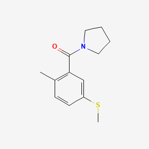 molecular formula C13H17NOS B7473867 (2-Methyl-5-methylsulfanylphenyl)-pyrrolidin-1-ylmethanone 