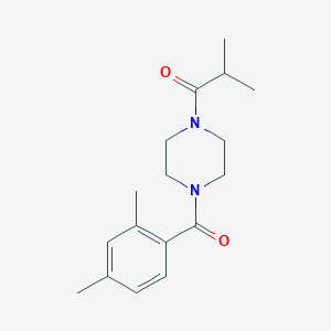 molecular formula C17H24N2O2 B7473877 1-[4-(2,4-Dimethylbenzoyl)piperazin-1-yl]-2-methylpropan-1-one 
