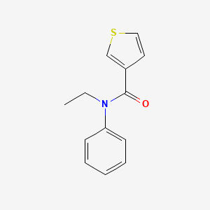 molecular formula C13H13NOS B7473889 N-ethyl-N-phenylthiophene-3-carboxamide 