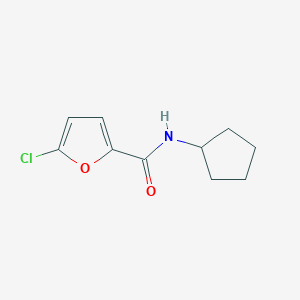 molecular formula C10H12ClNO2 B7473917 5-chloro-N-cyclopentylfuran-2-carboxamide 