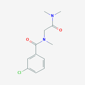 molecular formula C12H15ClN2O2 B7473931 3-chloro-N-[2-(dimethylamino)-2-oxoethyl]-N-methylbenzamide 