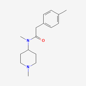 molecular formula C16H24N2O B7473944 N-methyl-2-(4-methylphenyl)-N-(1-methylpiperidin-4-yl)acetamide 