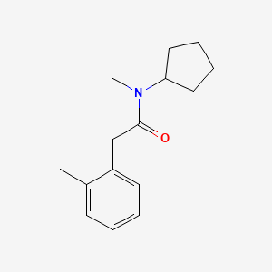 molecular formula C15H21NO B7473949 N-cyclopentyl-N-methyl-2-(2-methylphenyl)acetamide 
