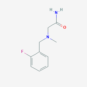molecular formula C10H13FN2O B7473982 2-[(2-Fluorophenyl)methyl-methylamino]acetamide 