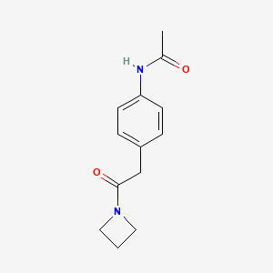 molecular formula C13H16N2O2 B7473987 N-[4-[2-(azetidin-1-yl)-2-oxoethyl]phenyl]acetamide 