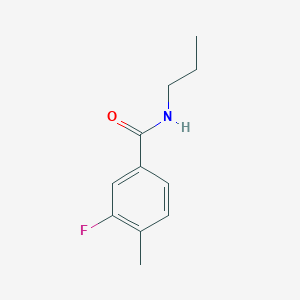 molecular formula C11H14FNO B7473991 3-fluoro-4-methyl-N-propylbenzamide 