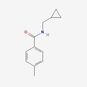 molecular formula C12H15NO B7473993 N-(cyclopropylmethyl)-4-methylbenzamide 