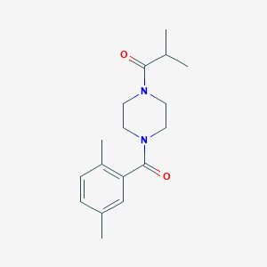 molecular formula C17H24N2O2 B7474031 1-[4-(2,5-Dimethylbenzoyl)piperazin-1-yl]-2-methylpropan-1-one 
