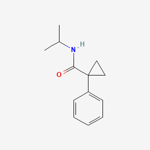 molecular formula C13H17NO B7474049 1-phenyl-N-propan-2-ylcyclopropane-1-carboxamide 