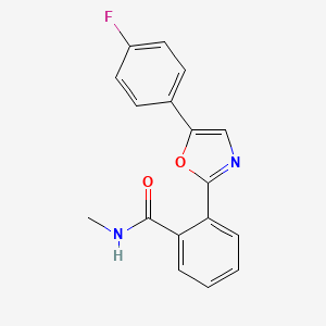 molecular formula C17H13FN2O2 B7474051 2-[5-(4-fluorophenyl)-1,3-oxazol-2-yl]-N-methylbenzamide 