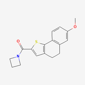 molecular formula C17H17NO2S B7474059 Azetidin-1-yl-(7-methoxy-4,5-dihydrobenzo[g][1]benzothiol-2-yl)methanone 