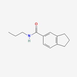 molecular formula C13H17NO B7474061 N-propyl-2,3-dihydro-1H-indene-5-carboxamide 