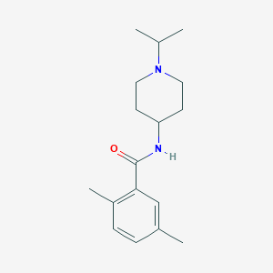 molecular formula C17H26N2O B7474090 2,5-dimethyl-N-(1-propan-2-ylpiperidin-4-yl)benzamide 