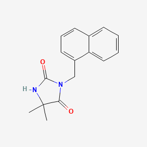 molecular formula C16H16N2O2 B7474112 5,5-Dimethyl-3-(naphthalen-1-ylmethyl)imidazolidine-2,4-dione 