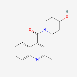 molecular formula C16H18N2O2 B7474124 (4-Hydroxypiperidin-1-yl)-(2-methylquinolin-4-yl)methanone 